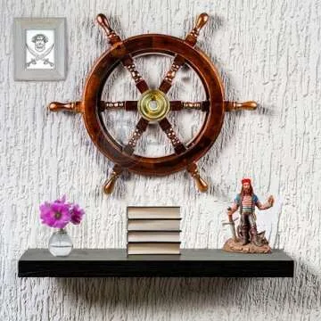Nagina International Nautical Ship Wheel - Handcrafted Decor
