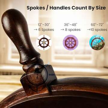 Nagina International Nautical Ship Wheel - Handcrafted Decor