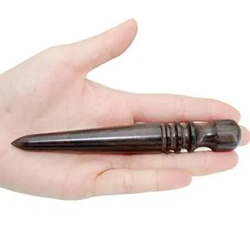 BESTCYC Solid Wood Leathercraft Slicker Round Burnisher Wood Edge Slicker for Burnishing Leather Projects Working