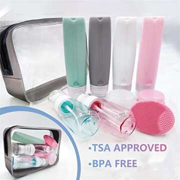 Pro Kit Leak-proof Travel Bottles Set for TSA Approved Toiletries