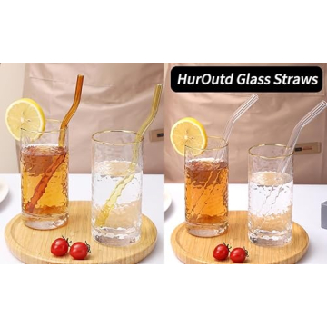 Cute Reusable Glass Straws in Vibrant Colors for All Drinks