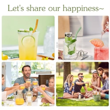 Cute Reusable Glass Straws in Vibrant Colors for All Drinks