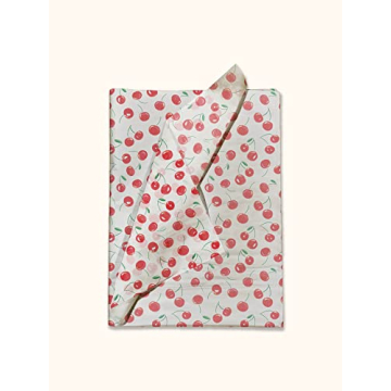 Cherries Printed Tissue Paper for Gift Wrapping and Bags