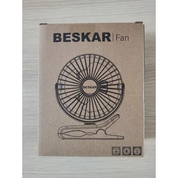 BESKAR Small Clip on Fan - 3 Speeds USB Plug Fan