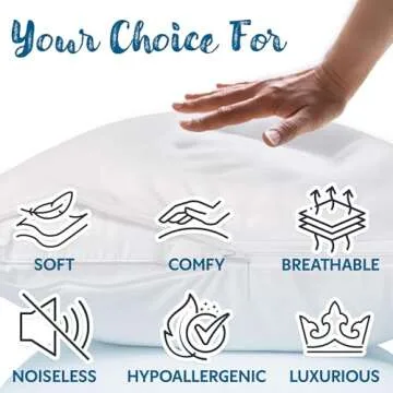 Guardmax Premium Pillow Protector with Zipper King Size - 2 Pack of Waterproof and Bed Bug Proof Pillow Covers - Pillowcases Protect Against Allergens, Dust Mites, Bed Bugs, and Liquid Spills