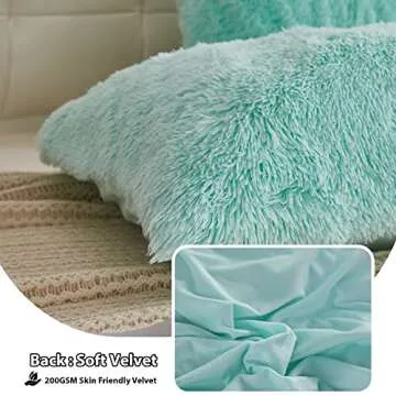 LIFEREVO Faux Fur Pillow Shams for Cozy Home Decor