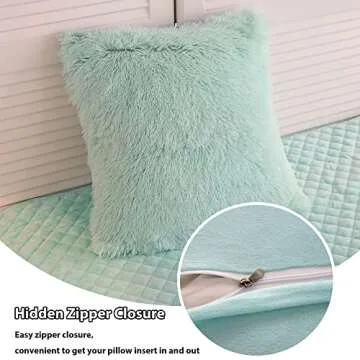 LIFEREVO Faux Fur Pillow Shams for Cozy Home Decor