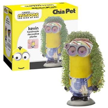 Chia Pet Kevin - Minions, Easy to Grow Pottery Planter for All Ages