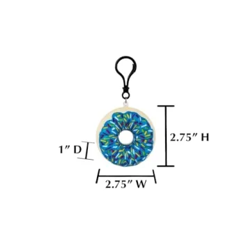 2.75" Squishy Colorful Donut Clips - 4 Pack for Fun
