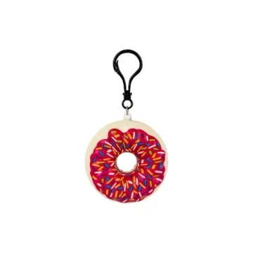2.75" Squishy Colorful Donut Clips - 4 Pack for Fun
