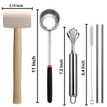 Coconut Opener Tool Set - Easy & Safe Coconut Cutting Kit