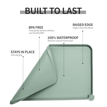 Reopet Waterproof Pet Feeding Mat - Non Spill Design