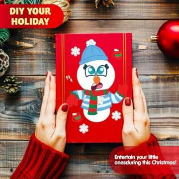 JOYIN 48 Pcs Christmas Make A Face Sticker Sheets Make Your Characters with Santa Santa, Gnome, Reindeer, Snowman, Gifts for Kids School Activities Party Favor Supplies Xmas Craft