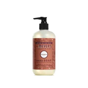 MRS. MEYER'S CLEAN DAY Hand Soap Variet (4 Count (Pack of 1), Gingerbread + Iowa Pine + Peppermint + Snow Drop)