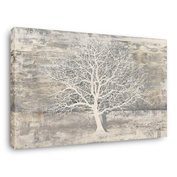 Yihui Arts Unique Hand-Painted Abstract Tree Canvas Art