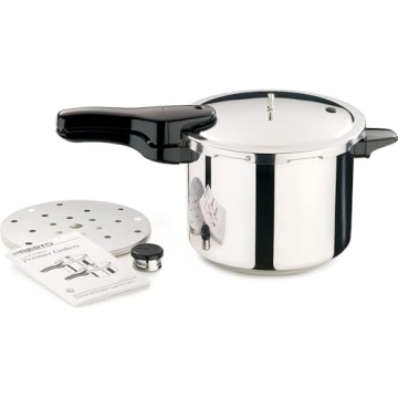 Presto 6-Quart Stainless Steel Pressure Cooker for Quick Meals