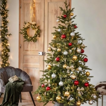 Elegant 24ct Gold Christmas Ball Set for Festive Decor