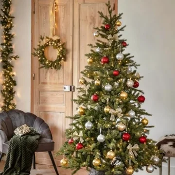 Elegant 24ct Gold Christmas Ball Set for Festive Decor