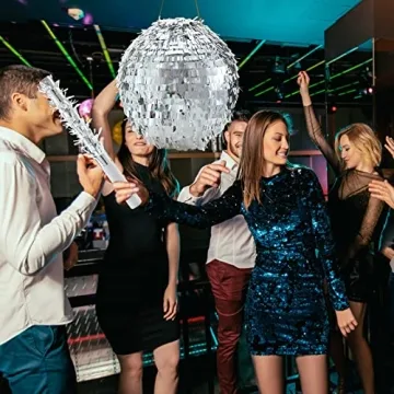 Lewtemi Disco Ball Piñata Set for Fun Party Games and Decor