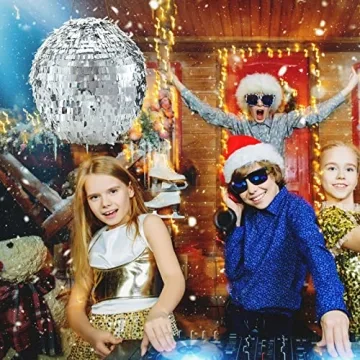 Lewtemi Disco Ball Piñata Set for Fun Party Games and Decor