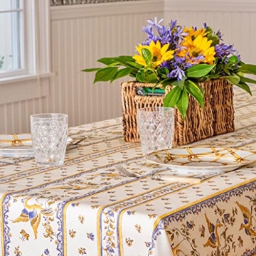 Amelie Michel French Tablecloth - Easy Care, Elegant Design