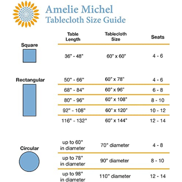 Amelie Michel French Tablecloth - Easy Care, Elegant Design