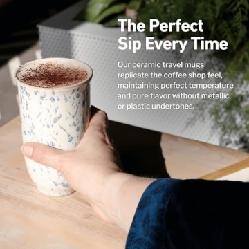 NOVA CERAMICS Travel Coffee Mug - Eco-Friendly, Stylish & Practical