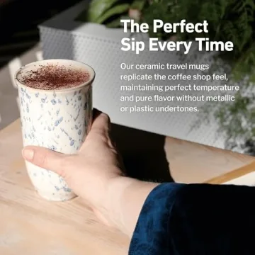 NOVA CERAMICS Travel Coffee Mug - Eco-Friendly, Stylish & Practical