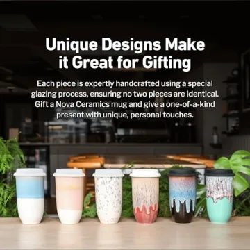 NOVA CERAMICS Travel Coffee Mug - Eco-Friendly, Stylish & Practical
