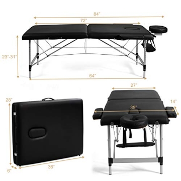 Giantex Portable Massage Table - Adjustable and Lightweight