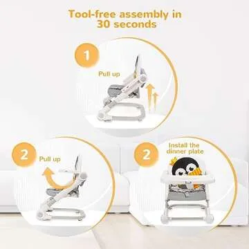 2-in-1 Baby High Chair and Booster Seat for Dining