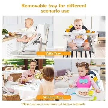 2-in-1 Baby High Chair and Booster Seat for Dining