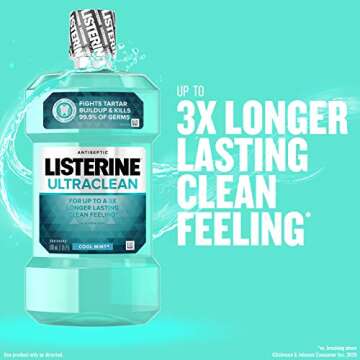Listerine Ultraclean Mouthwash for Fresh Breath and Health