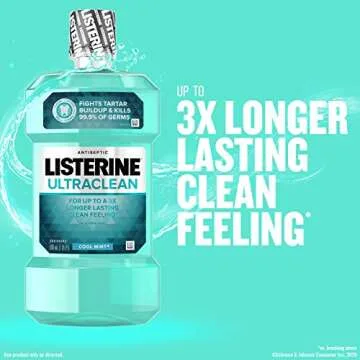 Listerine Ultraclean Mouthwash for Fresh Breath and Health