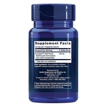 Life Extension Pycnogenol – French Maritime Pine Bark Extract – Scientifically Studied healthy a...