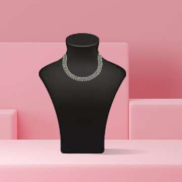 Stylish Athizay Collar Necklace - Ethnic Silver Jewelry