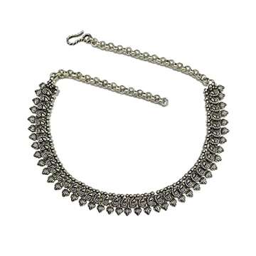 Stylish Athizay Collar Necklace - Ethnic Silver Jewelry