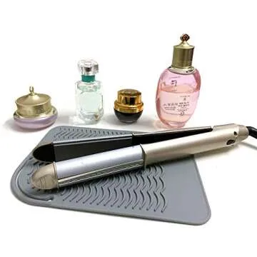 Heat Resistant Mat for Curling Irons, Hair Straightener, Flat Irons and Hair Styling Tools 9" x 6.5"...