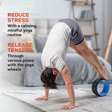 Lifepro Yoga Wheel Set for Shoulder & Neck Pain Relief, Back Alignment & Stretching, Roller for Popping, Cracking, and Stretching, Exercise Roller for Pain Relief and Flexibility