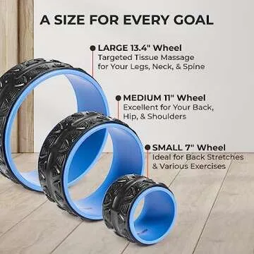 Lifepro Yoga Wheel Set for Shoulder & Neck Pain Relief, Back Alignment & Stretching, Roller for Popping, Cracking, and Stretching, Exercise Roller for Pain Relief and Flexibility