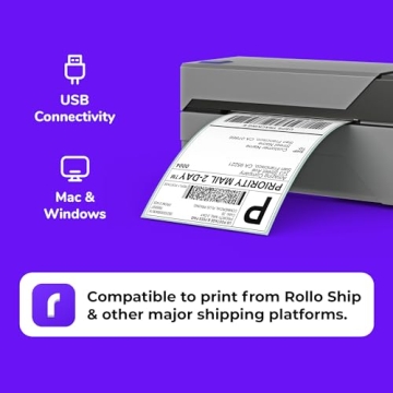 Rollo USB Thermal Shipping Label Printer - Fast & Efficient