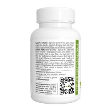 BiOptimizers Herbal Power Flush - Extra Strength Digestive Cleanse - Eliminate Toxins Improve Bowel ...