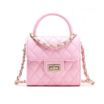 Kids PU Leather Crossbody Bags Pink Fashion Handbag for Girls