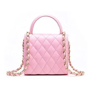 Kids PU Leather Crossbody Bags Pink Fashion Handbag for Girls