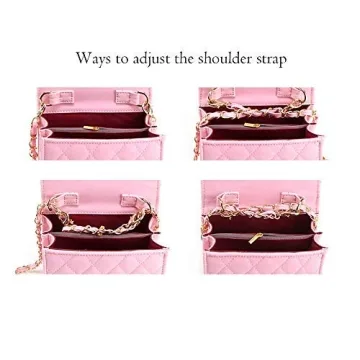 Kids PU Leather Crossbody Bags Pink Fashion Handbag for Girls