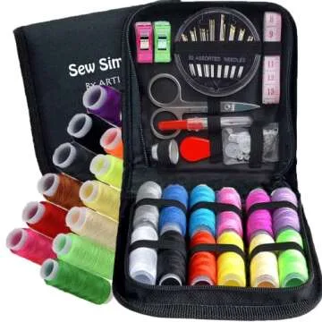 ARTIKA Travel Sewing Kit, 59-Piece Portable Kit for Travel, Includes Scissors, Thread, Tape Measure - Sewing Accessories and Supplies