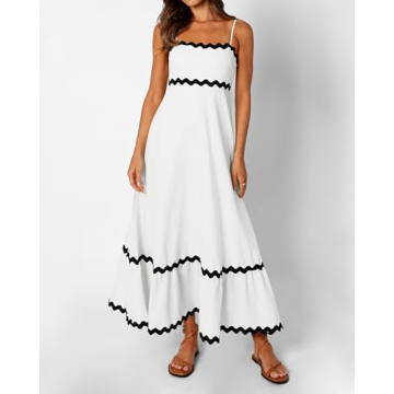 Dowerme Women’s Spaghetti Strap Summer Maxi Dress