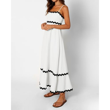 Dowerme Women’s Spaghetti Strap Summer Maxi Dress