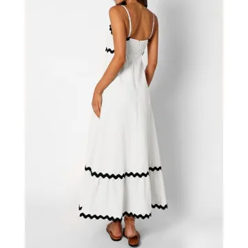 Dowerme Women’s Spaghetti Strap Summer Maxi Dress
