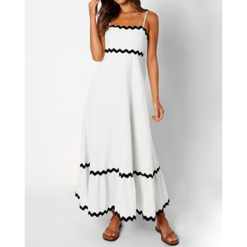 Dowerme Women’s Spaghetti Strap Summer Maxi Dress